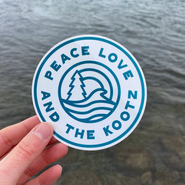 Peace, Love, Kootz Sticker