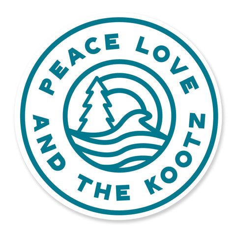 Peace, Love, Kootz Sticker